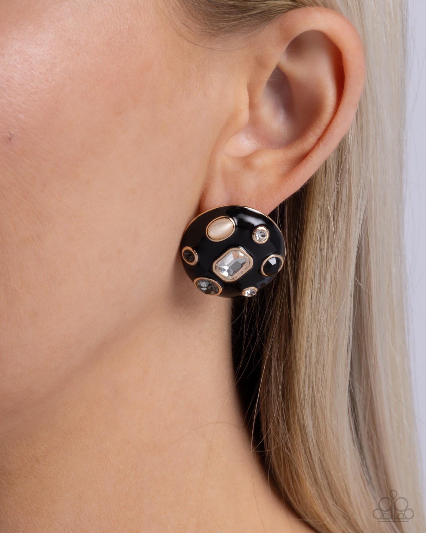 Polished Potential - Black Earring