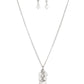 Pop It and LOCKET - White Necklace