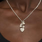 Pop It and LOCKET - White Necklace