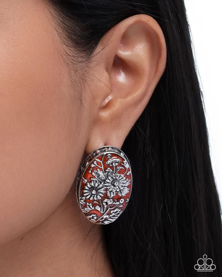 Portrait of Perfection - Orange Earring
