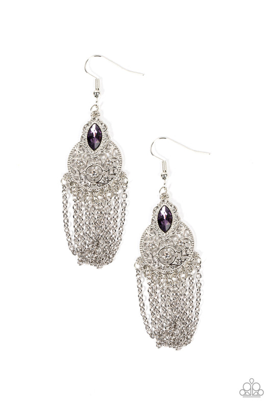 Pressed for CHIME - Purple Earring