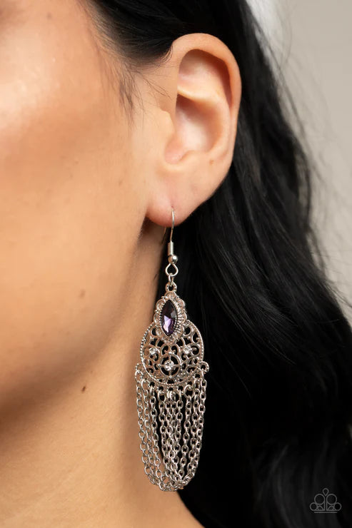 Pressed for CHIME - Purple Earring