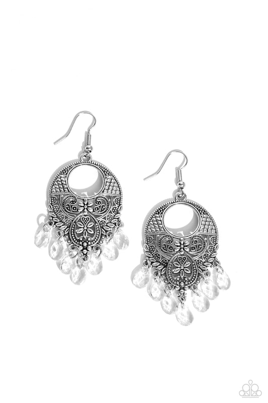Prismatically Prairie - White Earring