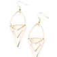 Proceed With Caution - Gold Earring