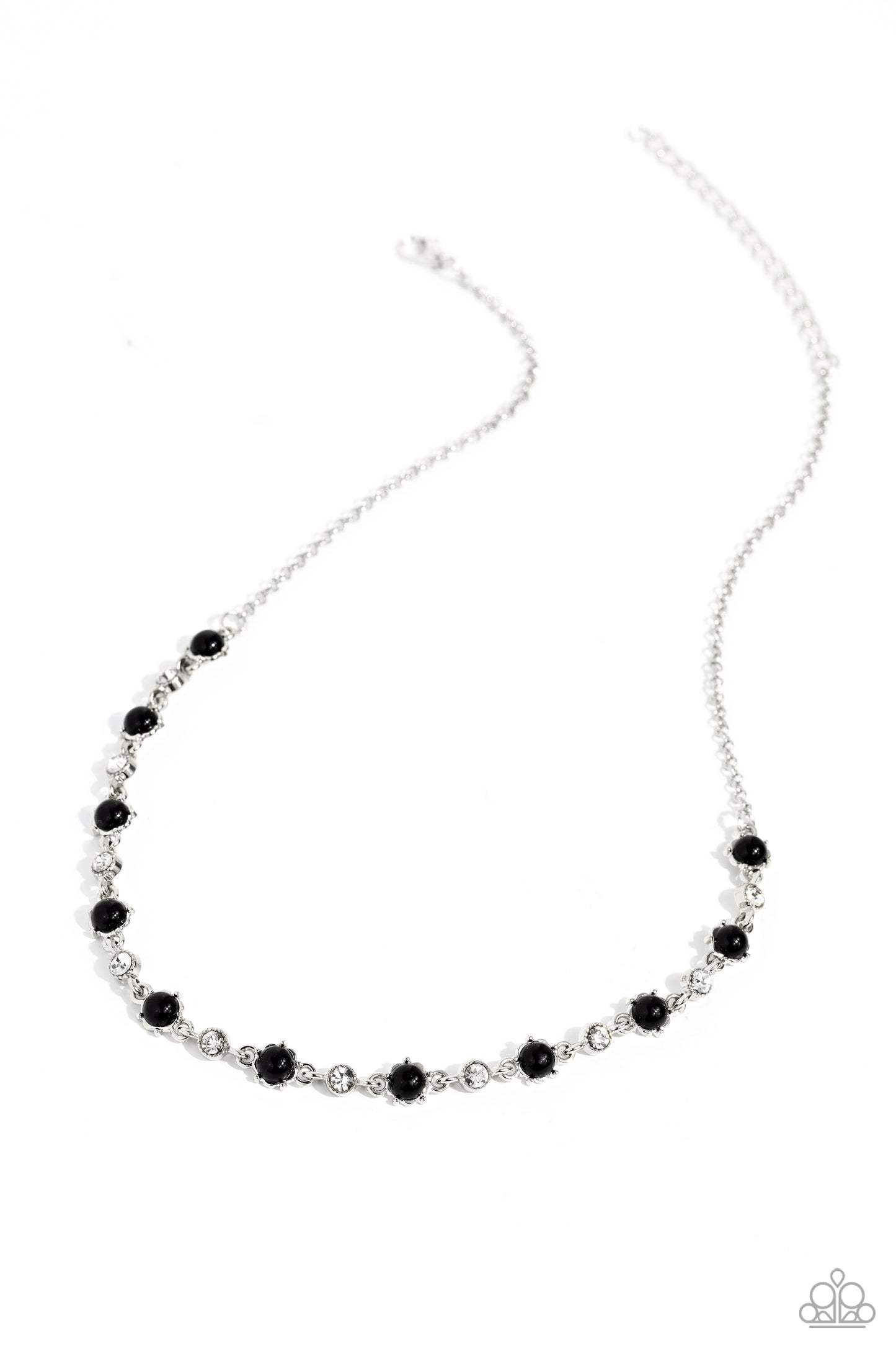 Pronged Passion - Black Necklace