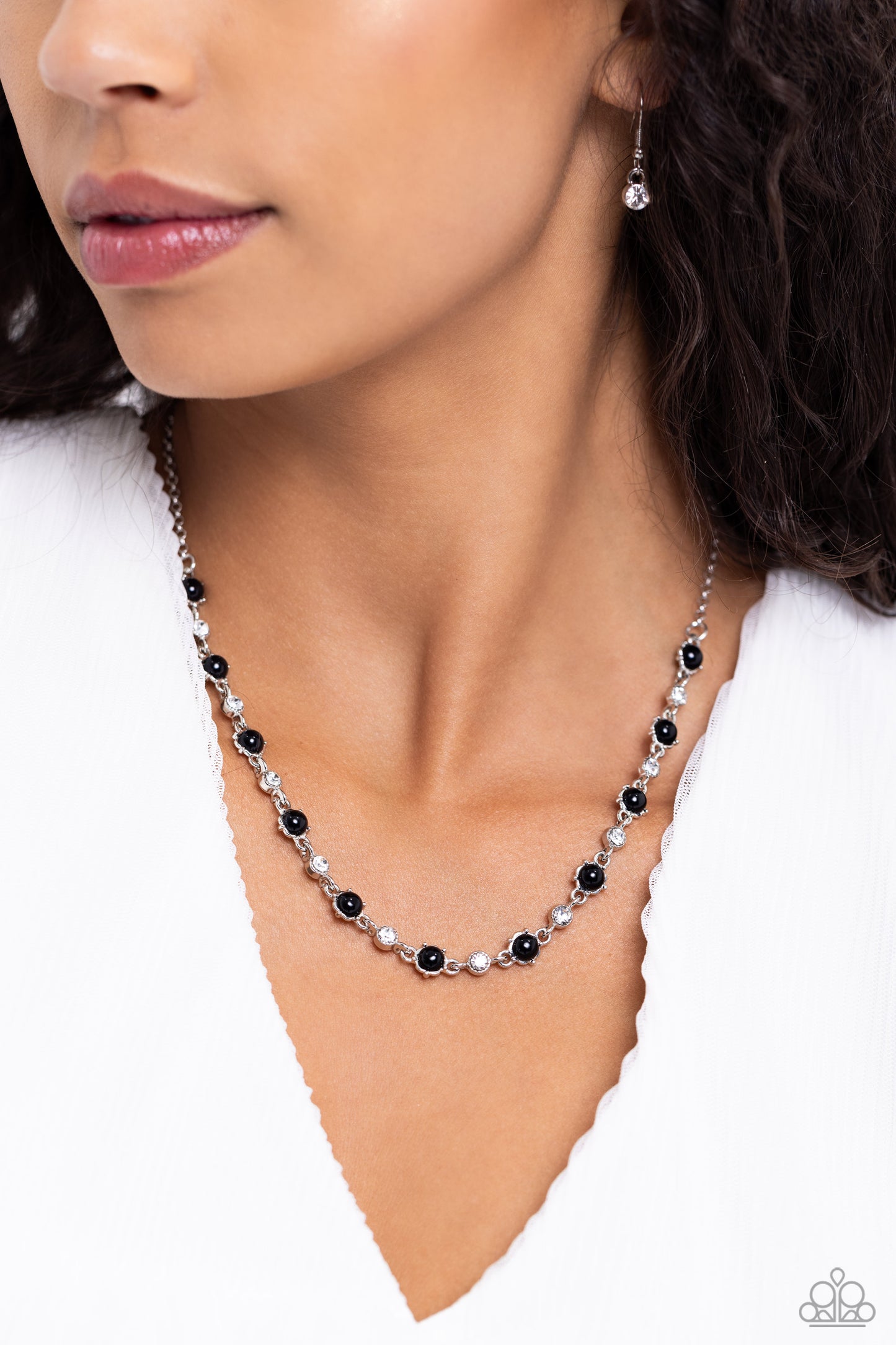 Pronged Passion - Black Necklace