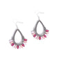 Pronged Pattern - Pink Earring
