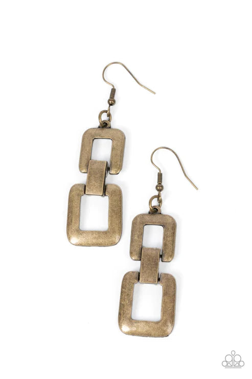 Public Square - Brass Earring