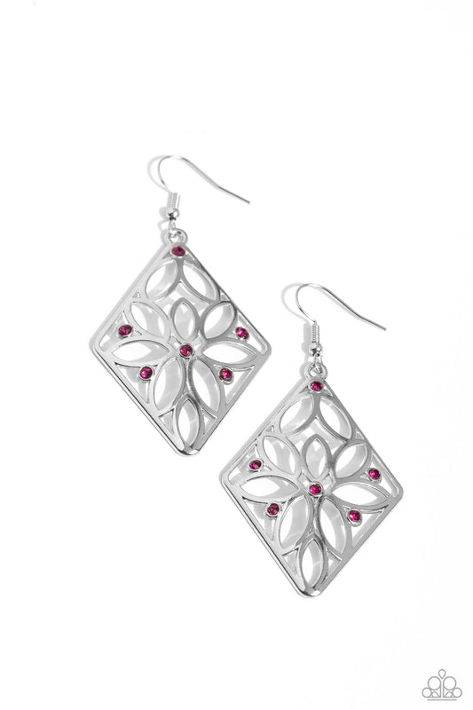Pumped Up Posies - Pink Earring