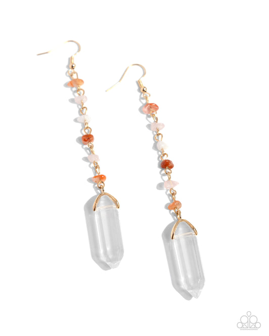 Quartz Qualification - Orange Earring