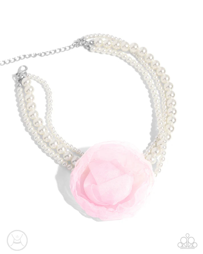 Radiant Rosette -  Pink Necklace