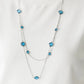 Raise Your Glass - Blue Necklace