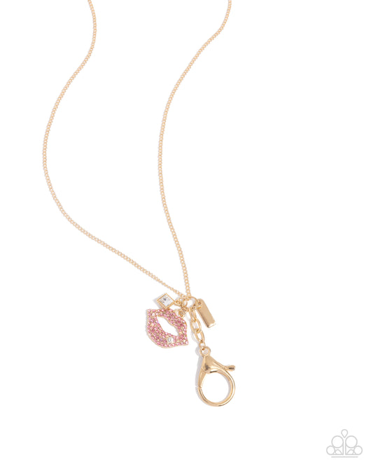 Read My Lips! - Pink Necklace