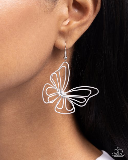 Rebirthed Radiance - White Earring