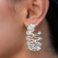 Resolutely Ruffled - White Earring