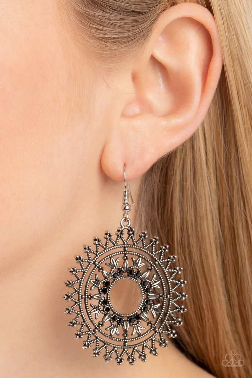 Revel In Radiance - Black Earring