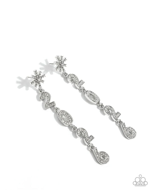 Ring in the Shimmer - White - Earring