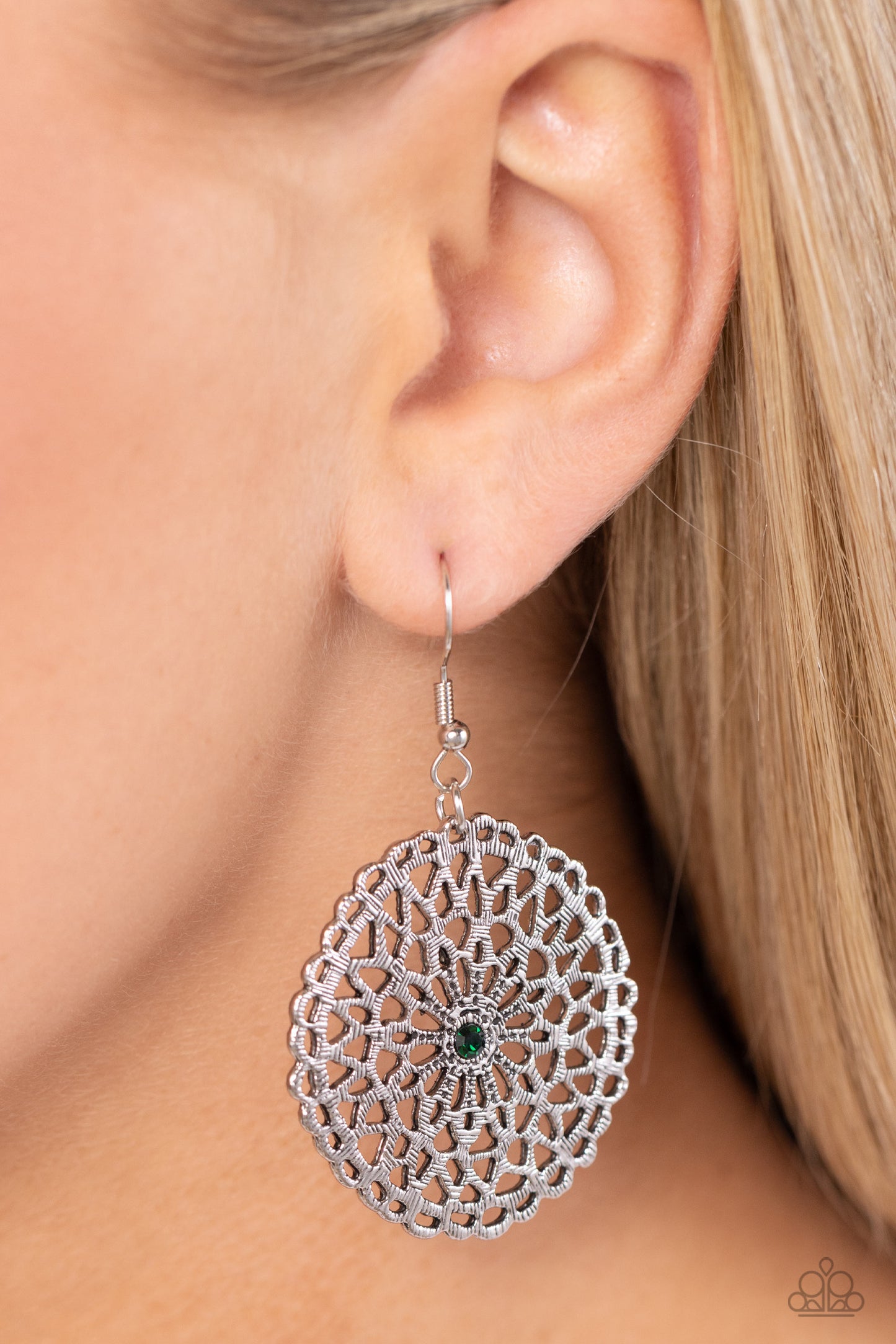 Rolling Radiance - Green Earring