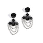 Rosy Rave - Black Earring