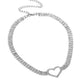 Rows of Romance - White Necklace