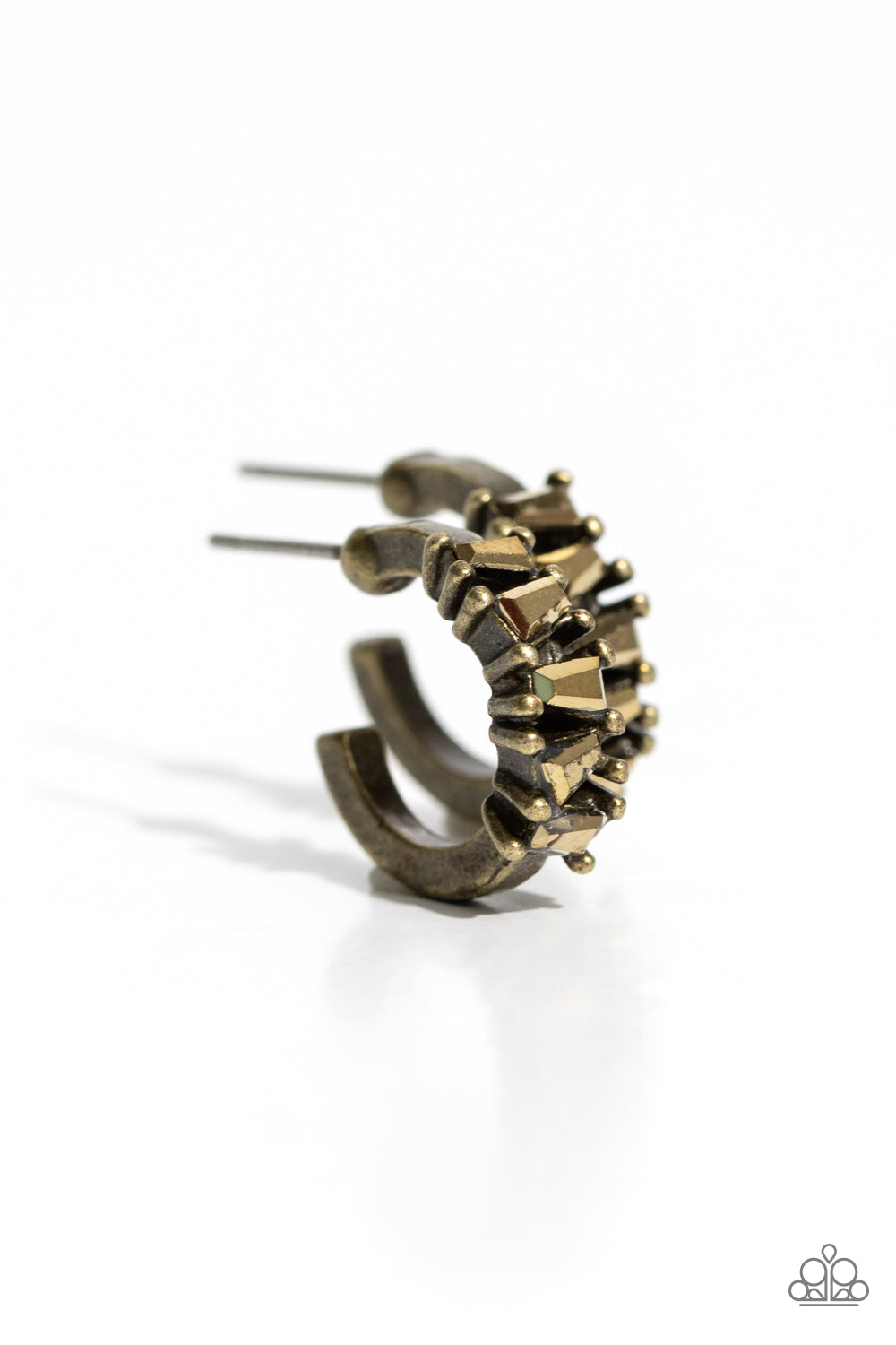Rugged Rockstar - Brass Earring
