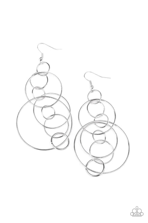 Running Circles Around You - Silver Earring