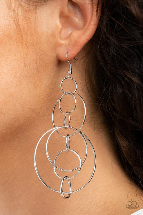 Running Circles Around You - Silver Earring