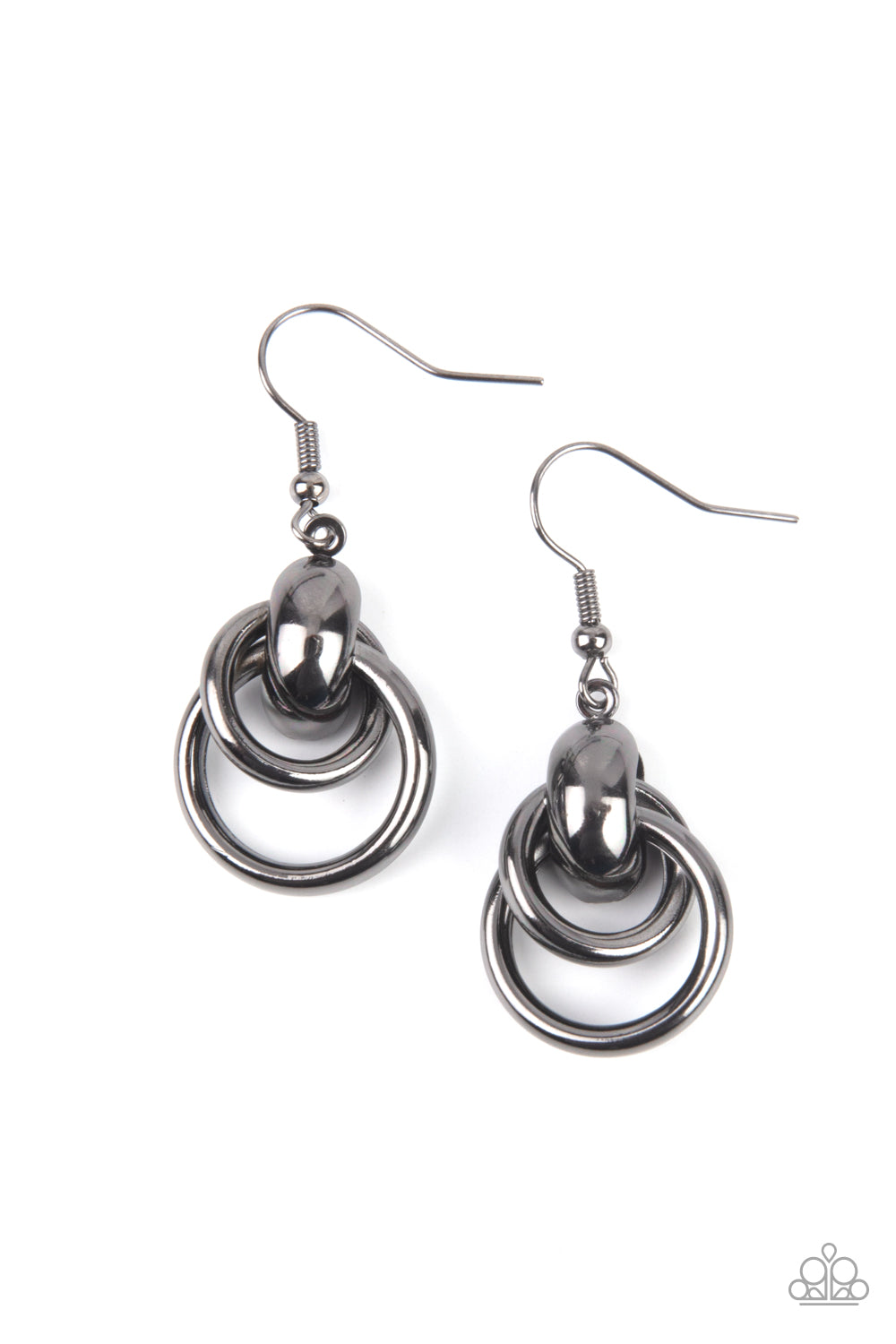 Running In Circles - Black Earring