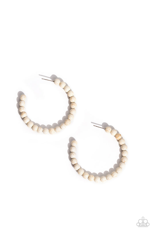 Rural Retrograde - White Earring