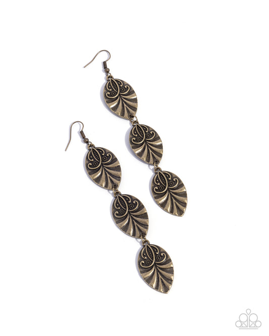 Rustic Range - Brass Earring