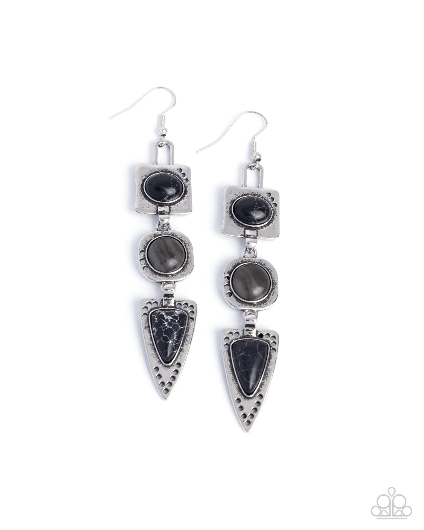 Rustic Reputation - Black Earring