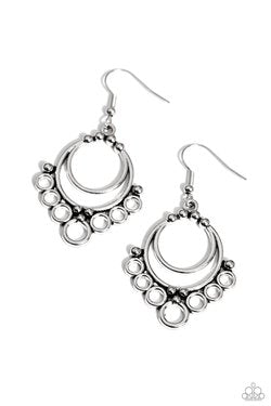 Rustic Rotary - Silver Earring