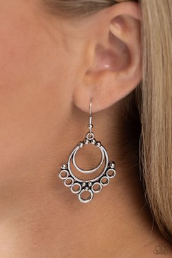 Rustic Rotary - Silver Earring