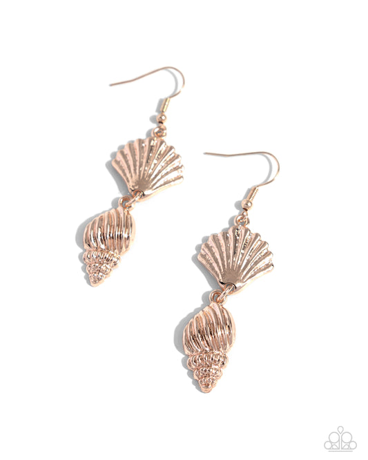 SHELL, I Was In the Area - Rose Gold Earring