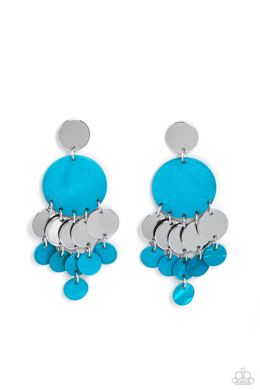 SHELL of the Ball - Blue Earring