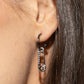 Safety Pin Sentiment - Black Earring