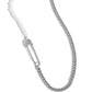 Safety Pin Style - White Necklace