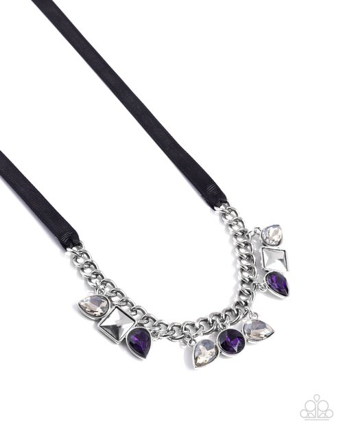 Sassy Salutation - Purple Necklace