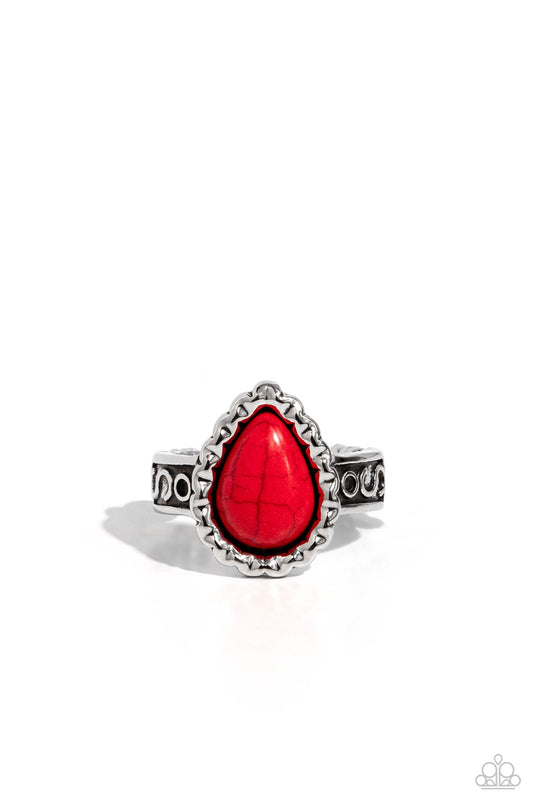 Scalloped Showcase - Red Ring