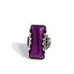 Scalloped Stone - Purple Ring