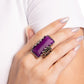 Scalloped Stone - Purple Ring