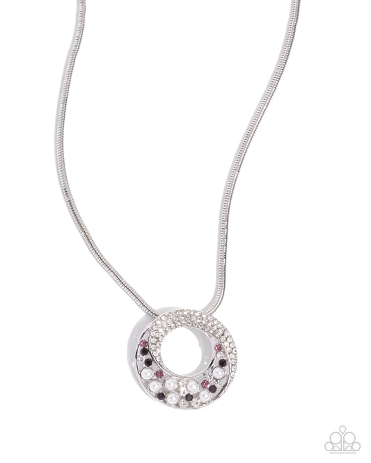 Scintillating Spiral - Purple Necklace
