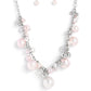 Scratched Shimmer - Pink Necklace