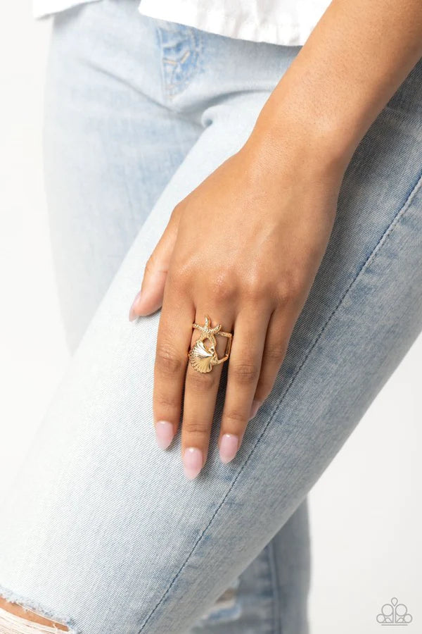 Seashell Showcase - Gold Ring