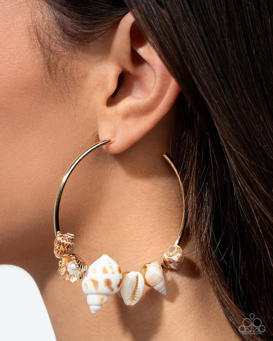 Seashell Sonnet -Gold Earring
