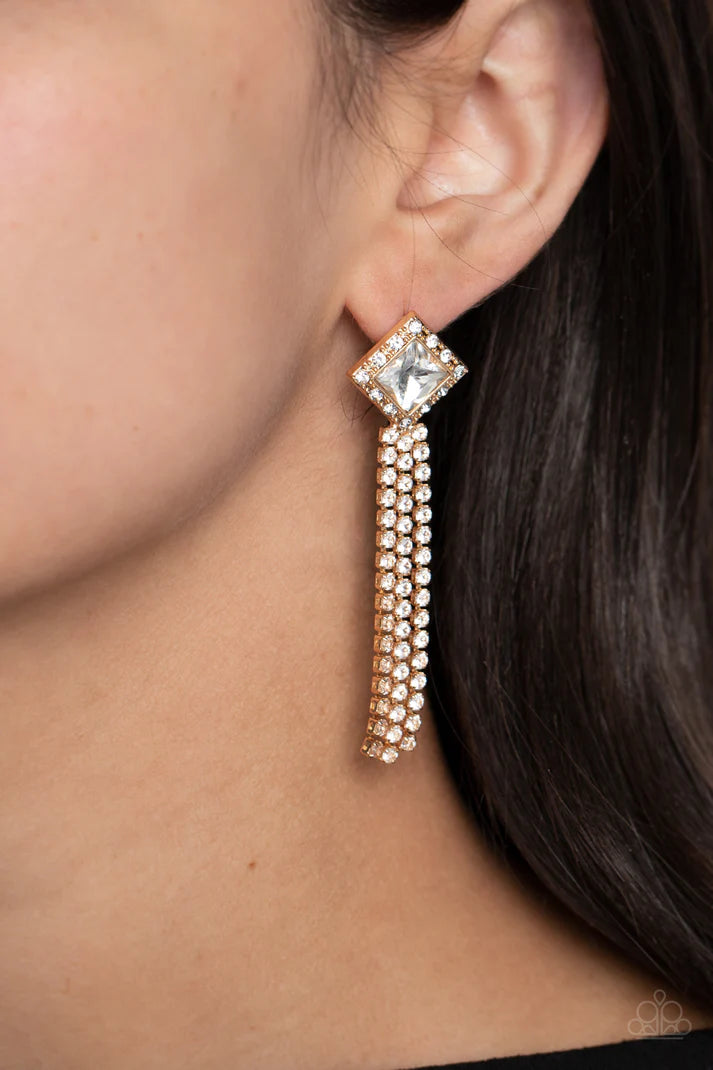 Seasonal Sparkle - Gold Earring