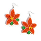 Seed Bead Symmetry - Orange Earring