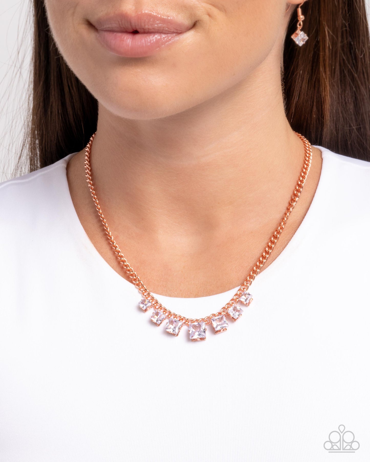 Seeking Out Squares - Copper Necklace