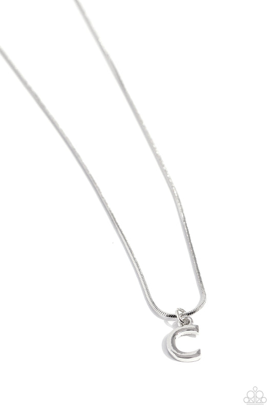 Seize the Initial - C - Silver Necklace