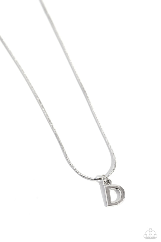 Seize the Initial - D - Silver Necklace